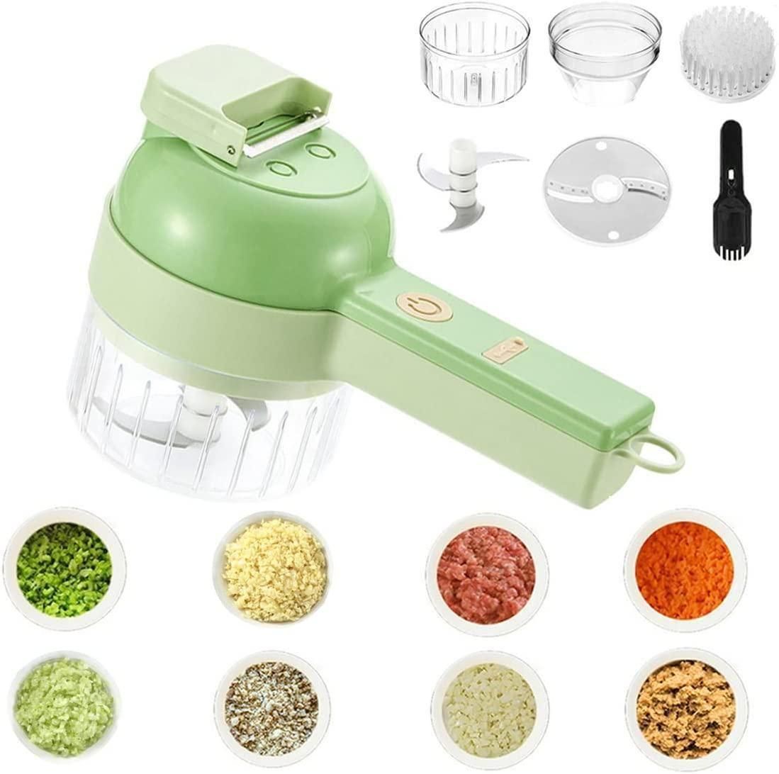 Portable Electric Vegetable Cutter Set 4 in 1