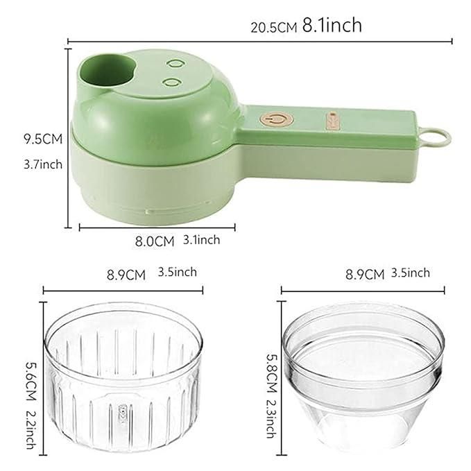 Portable Electric Vegetable Cutter Set 4 in 1