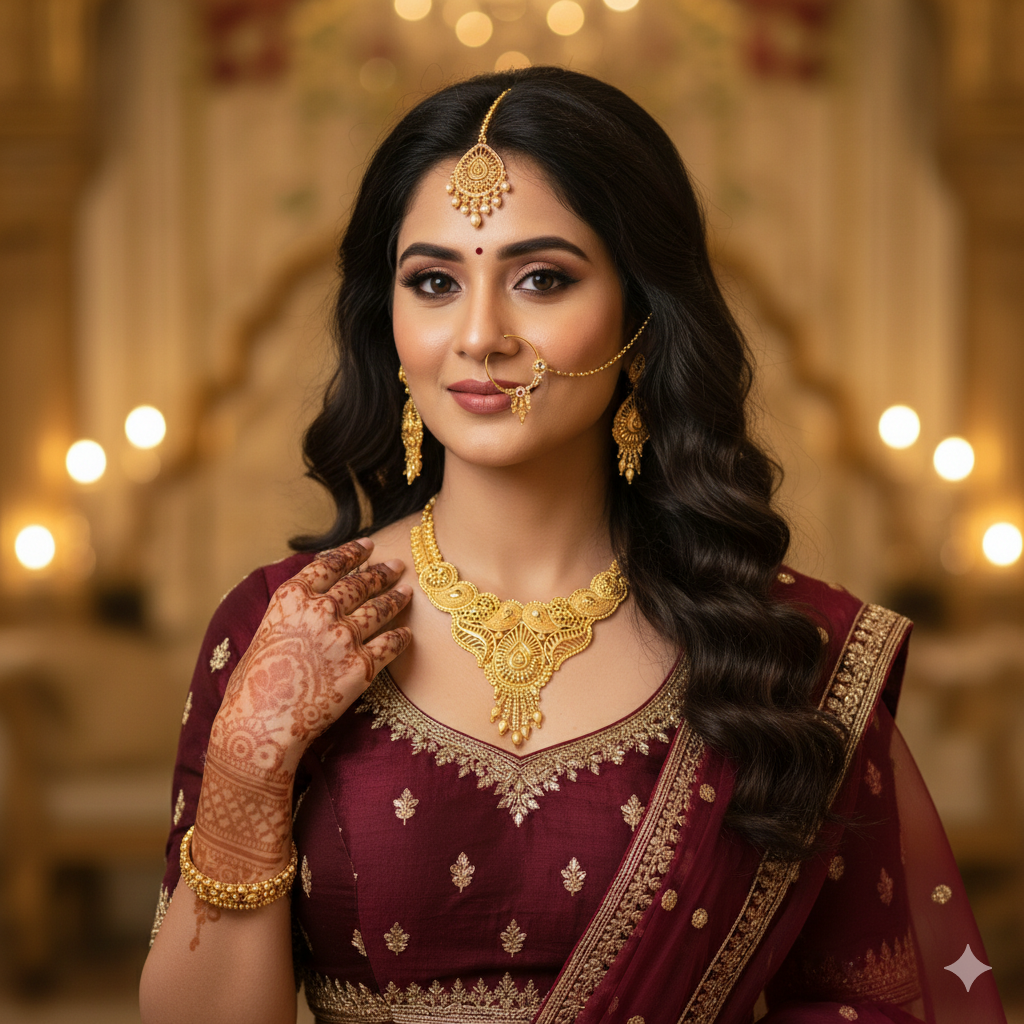 ⭐Princess Golden Necklace/ Jewellery Set With FREE Earrings