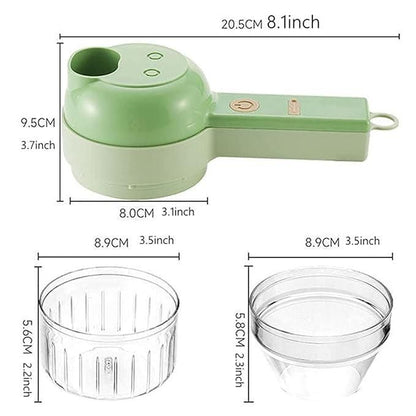 Portable Electric Vegetable Cutter Set 4 in 1