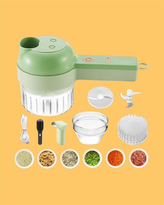 Portable Electric Vegetable Cutter Set 4 in 1