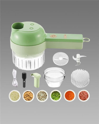 Portable Electric Vegetable Cutter Set 4 in 1