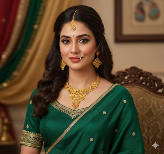 ⭐Princess Golden Necklace/ Jewellery Set With FREE Earrings