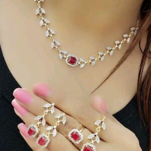 💫Premium Gold Plated Jewellery Set with Free Earrings
