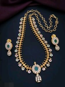 PREMIUM QUALITY NECKLACE WITH EARRING Hover Image