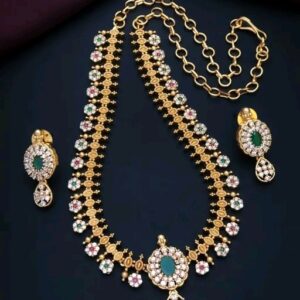 PREMIUM QUALITY NECKLACE WITH EARRING Hover Image