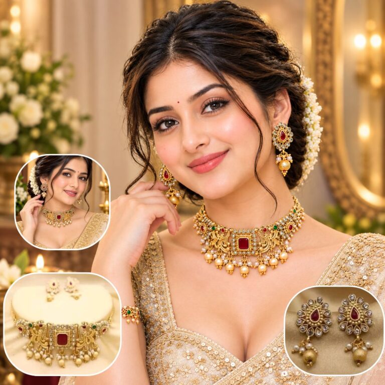 Premium Trending Design Jewellery Set (FREE Earring)